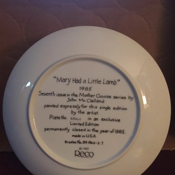 NURSERY RHYME COLLECTOR PLATE - Picture 2 of 6